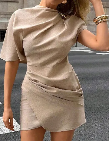 Rochie scurta SHEIN, crem