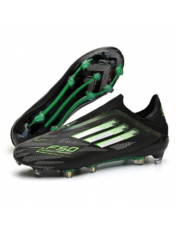 Ghete de fotbal Shein Kids, negru/verde