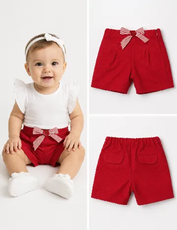 Pantaloni scurti Zara, rosu
