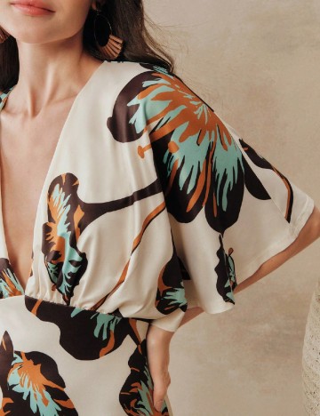 Rochie lunga Anewsta, mix culori