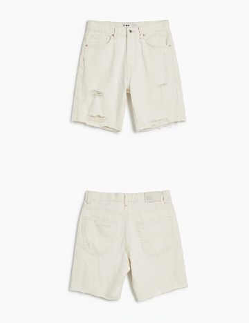 Pantaloni scurti Bershka, alb