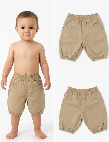 Pantaloni trei sferturi Zara, bej