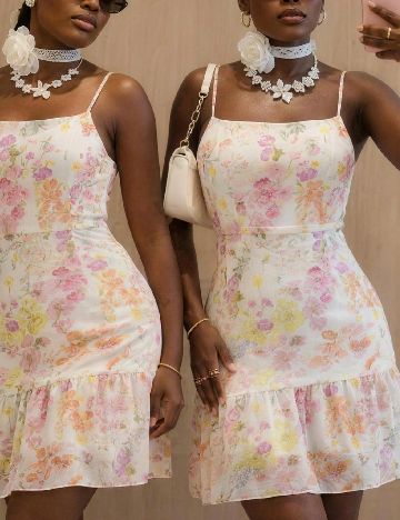 Rochie scurta SHEIN, floral print