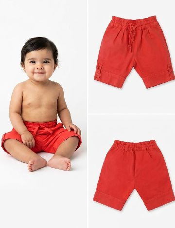 Pantaloni trei sferturi Zara, rosu