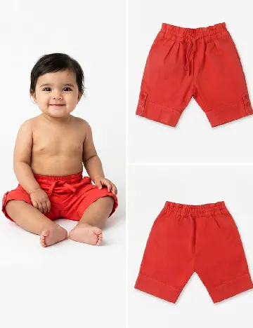 Pantaloni trei sferturi Zara, rosu