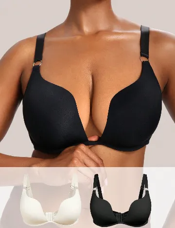 Set sutiene 2 bucati SHEIN, negru/crem