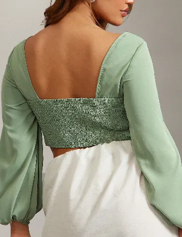 Top Haute Plus Size, verde