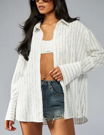 Camasa Oversize Missguided, alb