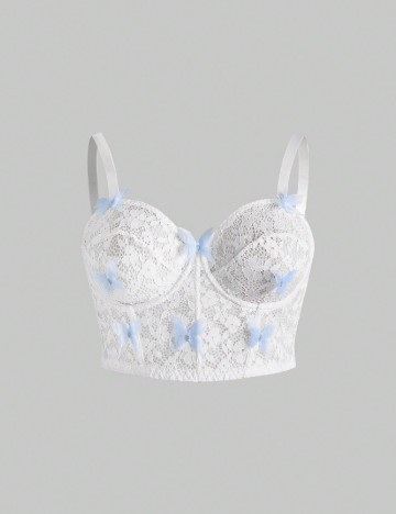 Corset Romwe, alb