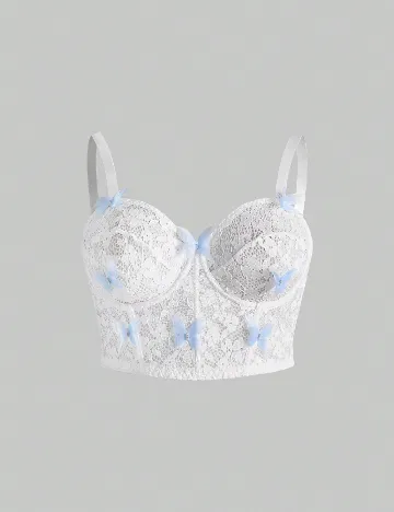 Corset Romwe, alb