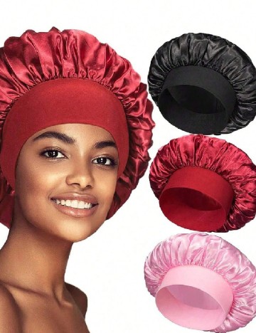 Set bonete  2 bucati SHEIN, roz/negru