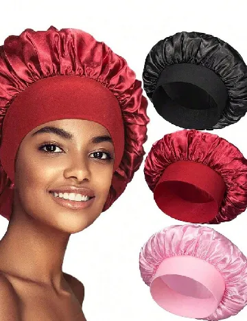 Set bonete  2 bucati SHEIN, roz/negru