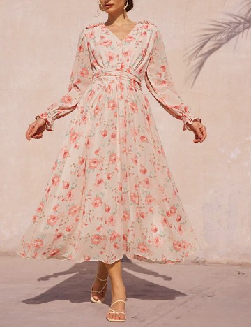 Rochie medie SHEIN, floral print