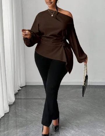 Bluza SHEIN CURVE, maro