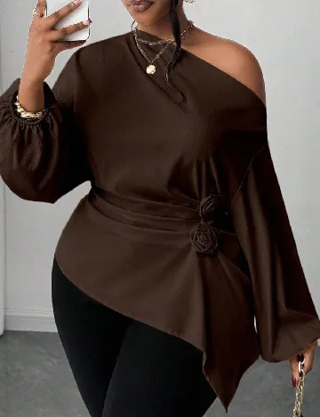 Bluza SHEIN CURVE, maro