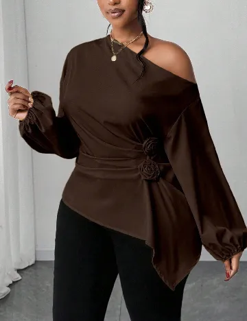 Bluza SHEIN CURVE, maro