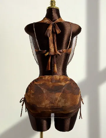 Costum de baie SHEIN, maro