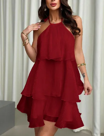Rochie scurta SHEIN CURVE, rosu