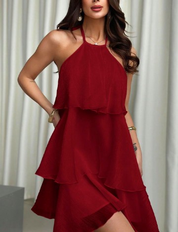 Rochie scurta SHEIN CURVE, rosu