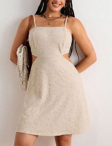 Rochie scurta SHEIN CURVE, bej
