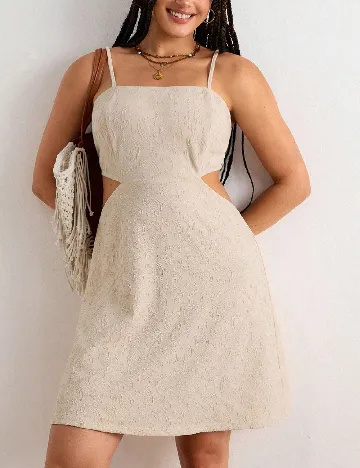 Rochie scurta SHEIN CURVE, bej