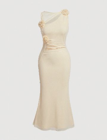 Rochie lunga SHEIN, crem