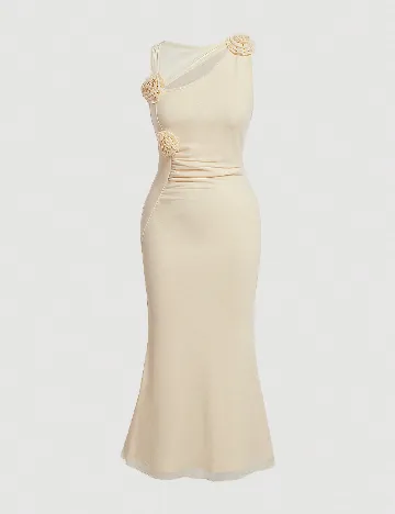 Rochie lunga SHEIN, crem