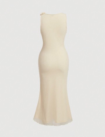 Rochie lunga SHEIN, crem