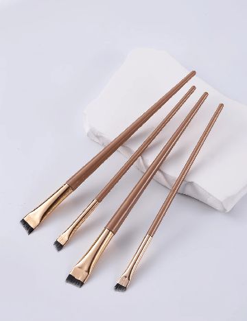 Set pensule de machiaj 4 bucati SHEIN, maro