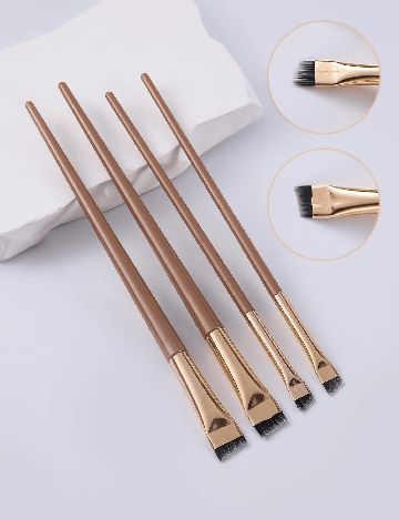 Set pensule de machiaj 4 bucati SHEIN, maro
