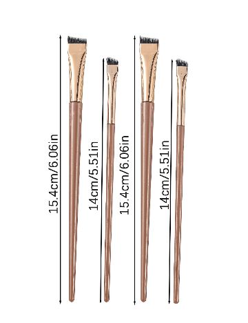 Set pensule de machiaj 4 bucati SHEIN, maro
