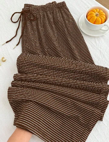 Pantaloni SHEIN CURVE, maro