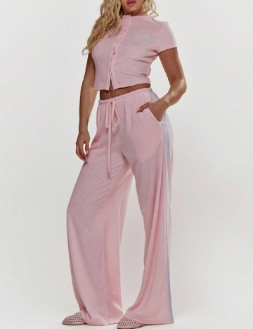 Pantaloni Musera, roz