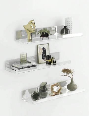 Set rafturi 2 bucati SHEIN, transparent