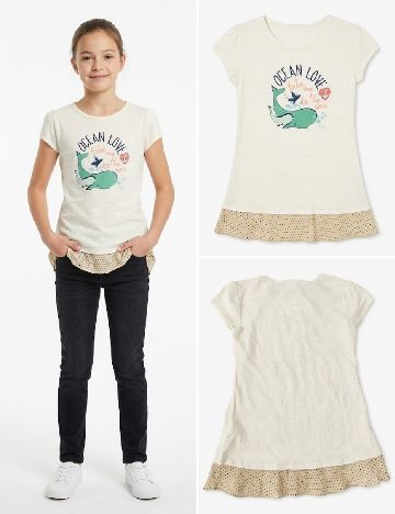 Tricou Zara, ecru