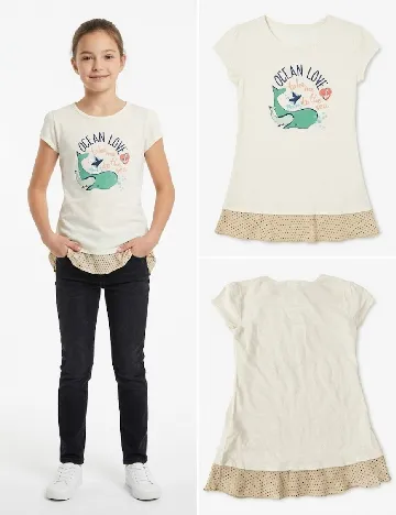 Tricou Zara, ecru