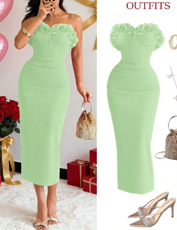 Rochie medie SHEIN, verde