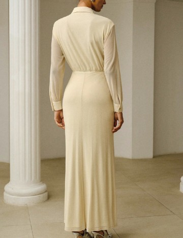 Rochie lunga Zeylah, crem