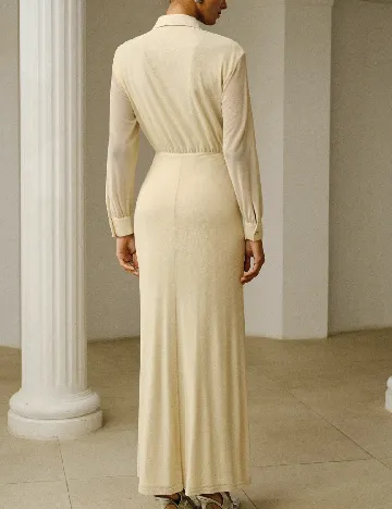 Rochie lunga Zeylah, crem