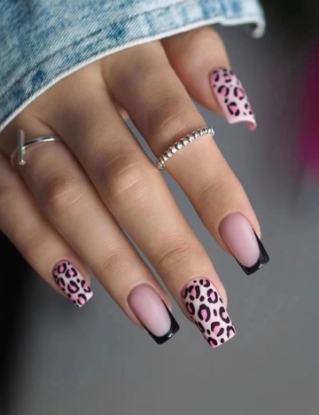 Set unghii false SHEIN, animal print