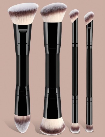 Set pensule de machiaj 4 bucati SHEIN, negru