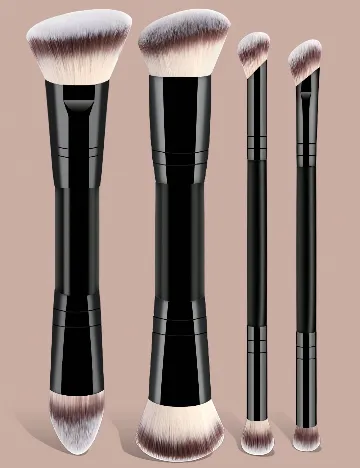 Set pensule de machiaj 4 bucati SHEIN, negru
