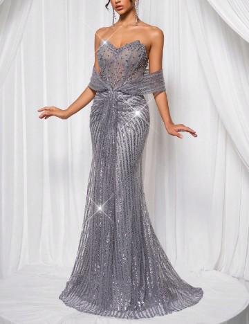 Rochie lunga SHEIN, gri