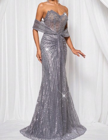 Rochie lunga SHEIN, gri