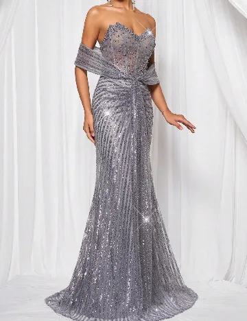 Rochie lunga SHEIN, gri