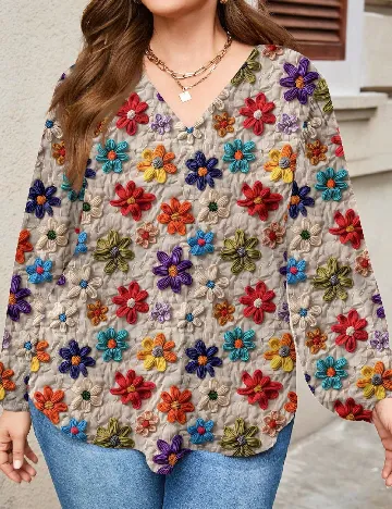 Bluza SHEIN CURVE, floral print