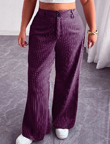 Pantaloni SHEIN CURVE, mov