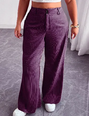 Pantaloni SHEIN CURVE, mov