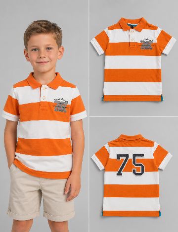Tricou Zara, alb/portocaliu