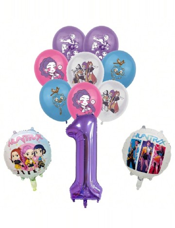 Set baloane cifra 7 SHEIN, mix culori